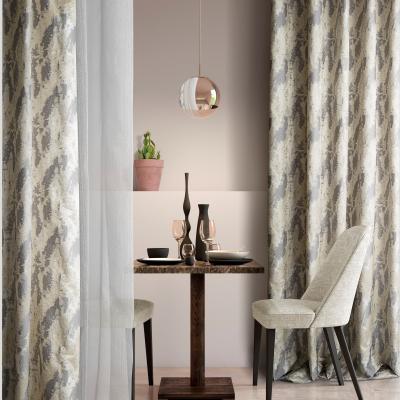 China Home Ready Made Luxury Color Block Modern Blackout Drapes 100% Polyester en venta