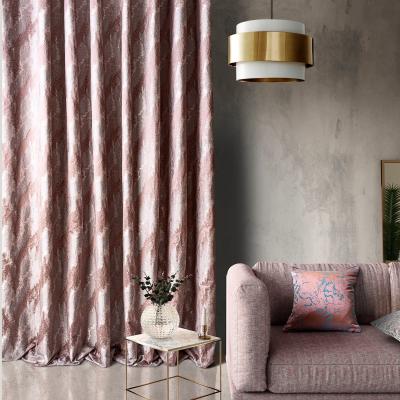 China Luxury Color Block Modern Jacquard Room Darkening Curtains  Knitted for sale