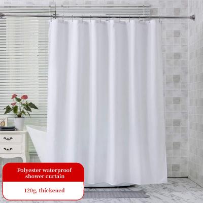 China Full Light Shading Water Resistant Fabric Shower Curtain Exterior Installation à venda