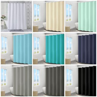 China Eco Friendly Woven Waterproof Linen Shower Curtain Full Light Shading for sale