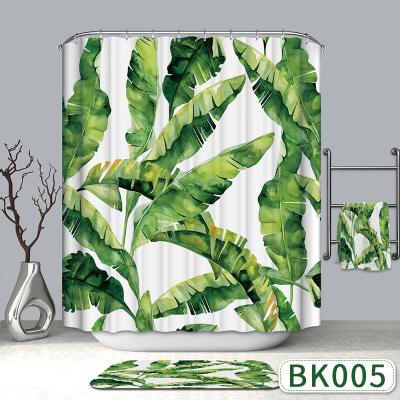 China 3d Print Bathroom Customized Pattern Size Style Modern Pcs Color Feature PEVA Waterproof Shower Curtain à venda