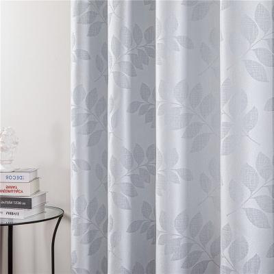 China Wholesale Ready Made Multi-Color Leaf Jacquard Valance 3D Window Decoration Blackout Curtain for sale