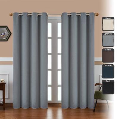 China Wholesale Cheap Simple High Class Multi-Color Plain Blackout Bedroom Curtain Living Room à venda