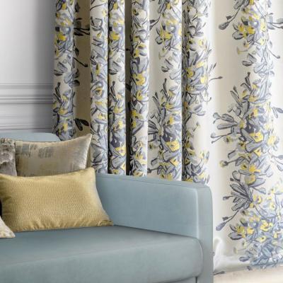 China China Hot Selling Winter Jasmine Jacquard Luxury Decoration Blackout Curtains For The Living Room à venda