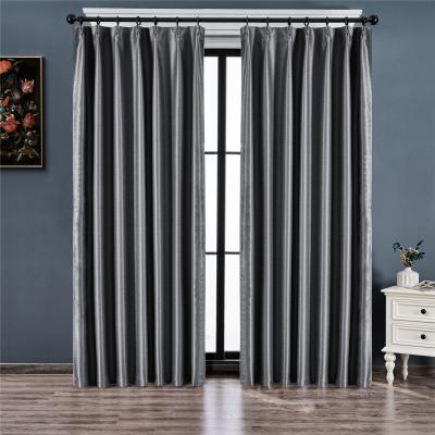 China Hot selling new Munich black silk luxury curtains fabric designs for the home windows for sale