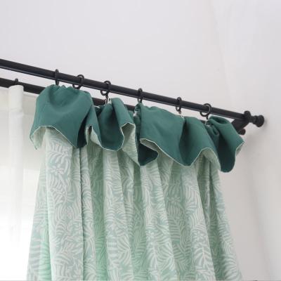 China Good sale Banana leaf vintage American country jacquard high shading cotton linen curtain for sale