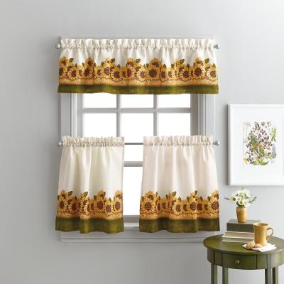 China 100% Polyester Kitchen Curtains Colorful Built-In Installation Type for sale