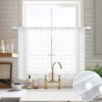 China High Quality  Blackout Kitchen Curtain Polyester Rod Pocket Printed Curtain Short  Curtain for sale
