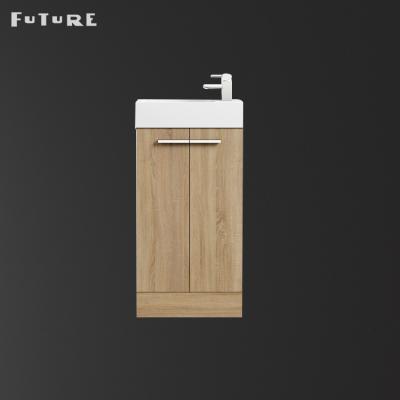 China Single Tap Ceramic Bathroom Cabinet Basin Easy To Clean Anticorrosive for sale