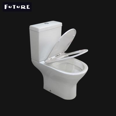 China Two Piece 600mm Rimless Commode Bathroom Water Closet Elegant for sale