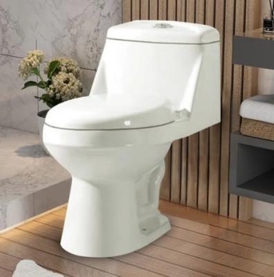 China Smooth Glazed Siphonic One Piece Toilet Siphonic Flushing Toilet Ceramic Sanitary Ware for sale