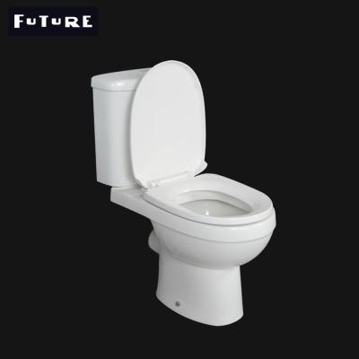 China Western Standard Close Coupled Bathroom Toilet Small Low Flow Efficient Flushing for sale