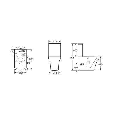 中国 Shape:Round Ceramic Toilets WC with Dual Flush Functionality for Commercial Use 販売のため