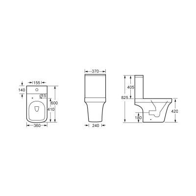 中国 Dual Flush Close Coupled Bathroom Toilet - Ideal for Home & Commercial Use 販売のため