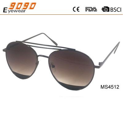 China Unisex round sunglasses with metal frame, special retro designer stylish, UV400 lens for sale
