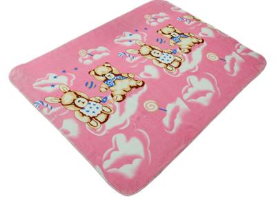 China Bear Pattern Newborn Sleep Swaddle Wrap Blanket Pink Color Various Design for sale