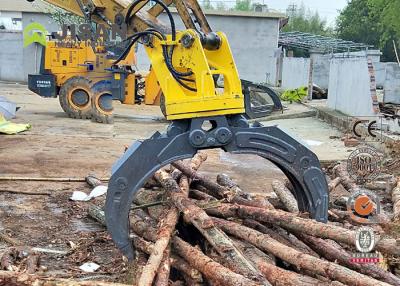 China Universal Skid Steer Mounting Hydraulic Log Grapple With 2 Cylinders for sale
