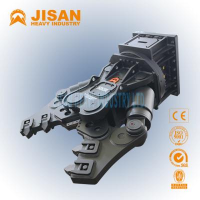 China Blue Excavator Hydraulic Alligator Scrap Metal Shears Hydraulic Rotary Drum Cutter For Sale for sale