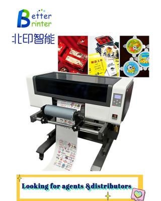 China Better Printer UV DTF Sticker Printer A3 Mobile Case Boxes Printing Machine Uv Dtf Printer Laminator All In One for sale
