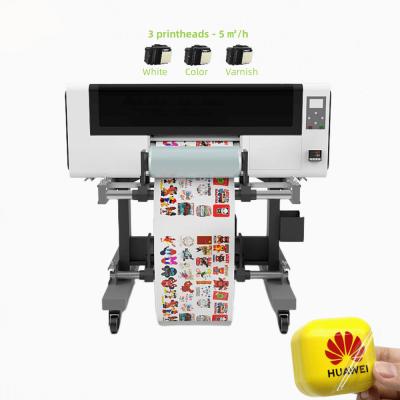 China UV DTF Printer Roll Laminator A3 Printing Machine Stickers Printer TX800 Three Heads Roll To Roll Inkjet Printer for sale