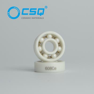 China ZrO2 Zirconia Ball Bearing 608 Abec 7 608 2rs ABEC3 Races Peek Cage Precision for sale