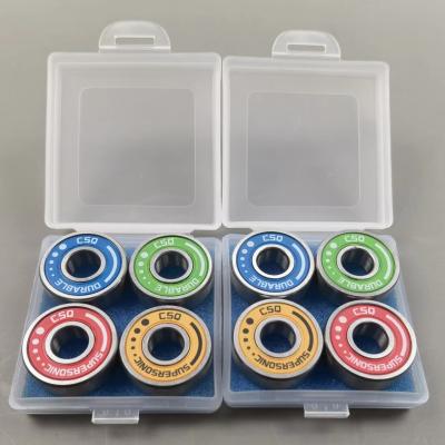 China 608 Hybrid Ceramic Bearing Silicon Nitride Si3N4 Colorful Rubber Seals for sale
