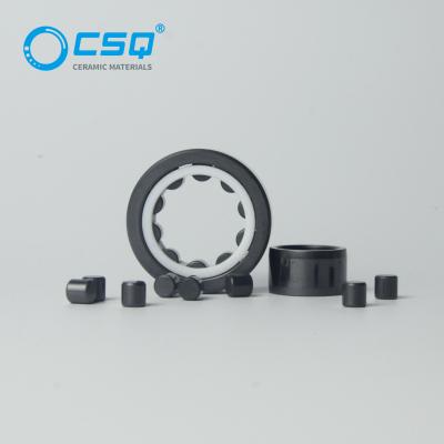 China Nu 205 NU 202 Nu 206 Ceramic Roller Bearings SSiC Races Balls PTFE Caged for sale