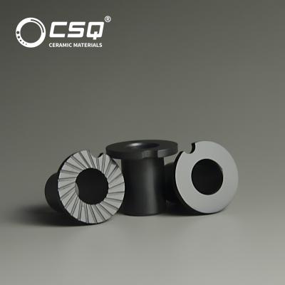 China Black Industrial Ceramic Bearings Step Sleeve ZrO2 SSiC for sale