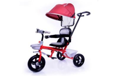 China Adjustable Handlebar Toddler Tricycle Bike Push Along Tricycle Rust Resistant for sale