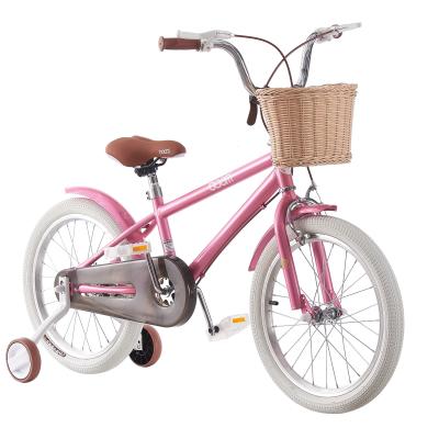 China Cor rosa Bicicleta infantil leve de 12 polegadas com cesta e roda de treinamento OEM disponível à venda