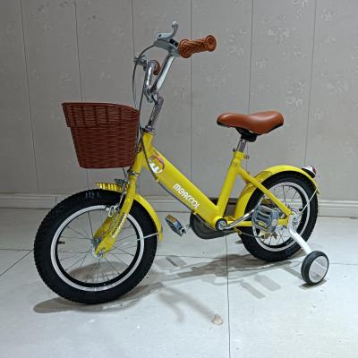 China Color amarillo 16 pulgadas Cool Kids Bicicleta con ruedas de entrenamiento PP Pedal en venta