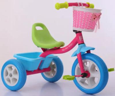 China Multiple Colour Kids Tricycle Bike Ride On Tricycle Toy With Basket GCC Certified for sale