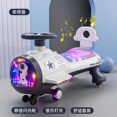 China OEM PU Roda Ride On Toy Wiggle Car com um clique Música e Light Play à venda
