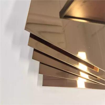 China Rose Gold Stainless Steel Sheet PVD Coating Color 304 316 For Decoration for sale