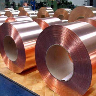 China 99.9% Pure Copper Strip C1100 C1200 C1020 Bronze Decorative Earthing Copper Coil Wire Foil Roll Price à venda