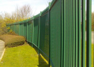 China 6m Pvc Coated Steel Palisade Fencing D / W Pale 65mm For Commercial Properties for sale