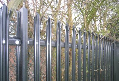 China Tubular Security Palisade Fencing Electric Welded Steel Flat Bar For Railway Line for sale