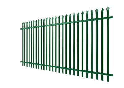 China Green PVC Coated Palisade Fence  / Euro Fence For Colleges And Universities for sale