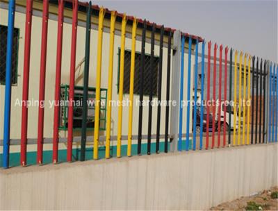 China Pvc Coated Steel Palisade Fencing Pre Hot Dipped Galvanized Tube Material for sale