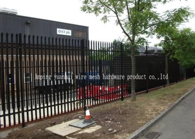 China Triple Pointed Steel Picket Palisade Fencing And Gates For Train Station Easily Assembled for sale