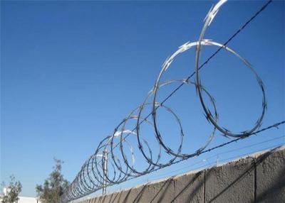 China Security 304 Concertina Wire Fencing , Razor Wire Barrier Decorative Barbed for sale