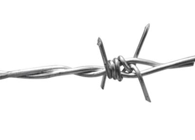 China Normal Twist Steel Barbed Wire Barb Length 1.5cm-3cm Wire Diameter 1.6mm-3.2mm for sale