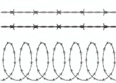 China Anti Biker High Tensile Barbed Wire , Building Barbed Wire Fence Normal Twist for sale
