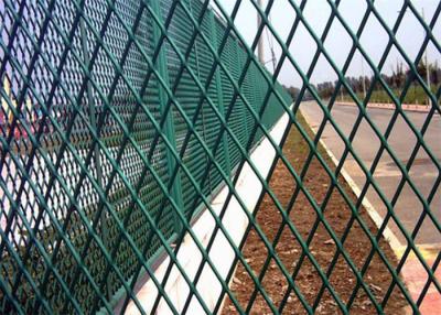 China Powder Coated Expanded Metal Fence Panels , Diamond Shape Metal Mesh Anti Rust for sale