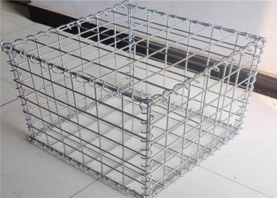 China Stone Cage Retaining Wall 60x80mm Galvanized Gabion Wire Mesh for sale