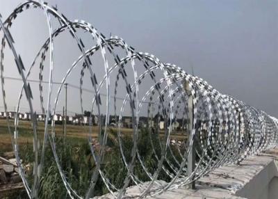 China Clips Hot Dip Galvanized Razor Barbed Wire For Anti Piracy Security Fence for sale