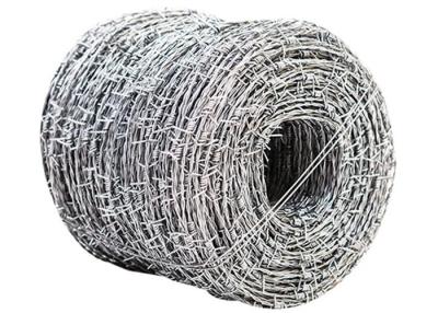 China Single Twist 2.2mm Galvanised Steel Barbed Wire Q235 12*12 Gauge for sale
