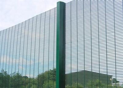 China Pvc Coated 358 Wire Mesh Fence 4mm Horizontal Wire 6mm Vertical Wire For Safety for sale