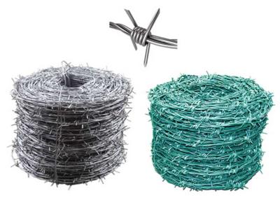 China Double Twist 14 Gauge Galvanized Steel Barbed Wire For Private Buildings à venda