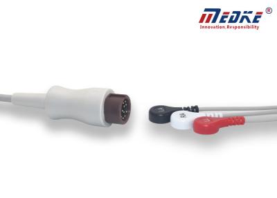 China Cable paciente compatible de Biolight ECG de los Leadwires flexibles 12pin 3 en venta